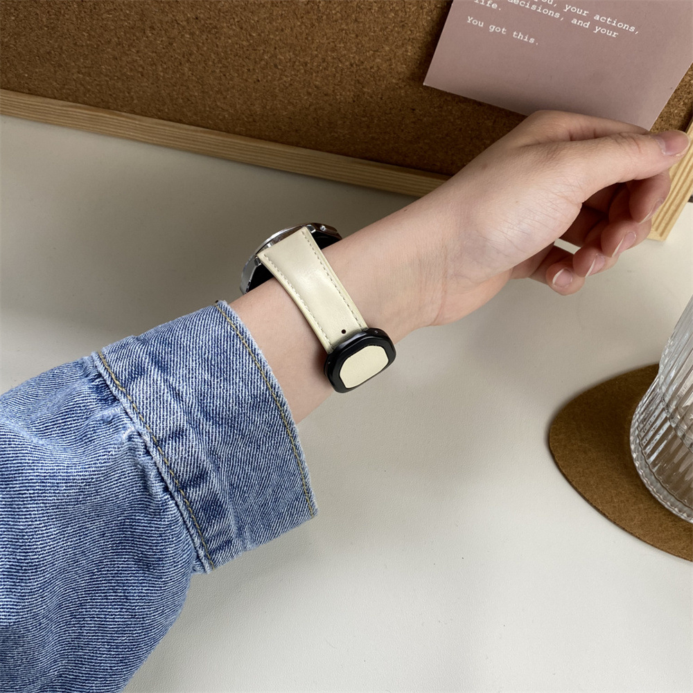 Sobib Samsungi ja Huawei moodsa stiiliga kellarihmadele, 20 mm ja 22 mm, Nautiluse magnetilise kokkupandava pandlaga nahast kellarihmadele._voghion.com