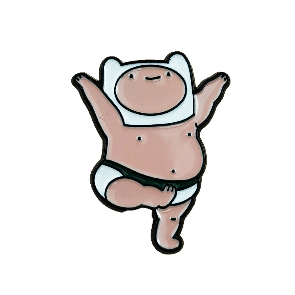 Personalidad lindo hombre gordo insignia alfiler transfronterizo ins dibujos animados aleación goteo aceite divertido villano vestido broche