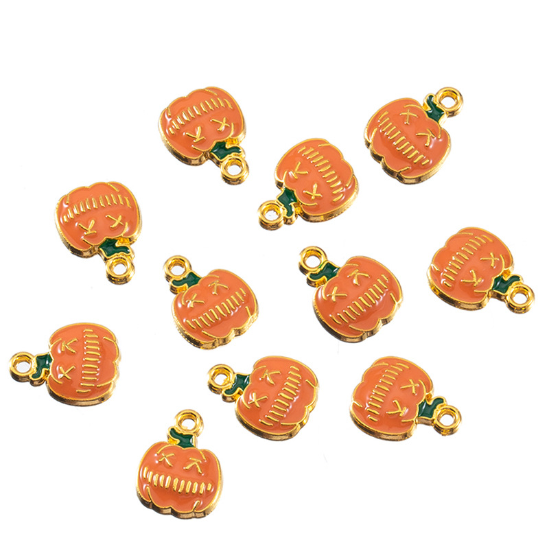 Halloween Festival Pumpkin, Bat Pattern 10 PCS/Package Alloy Pumpkin Bat Pendant