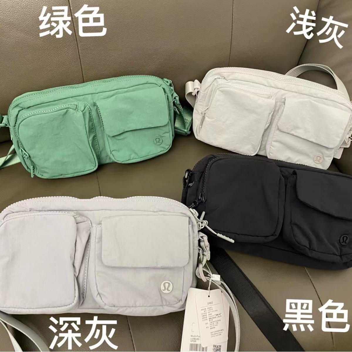 LU LOUJIA 멀티 포켓 카메라 크로스 바디 여성용 캐주얼 어깨 언더암 허리 가방 지퍼 방수 크로스 보더 헤어