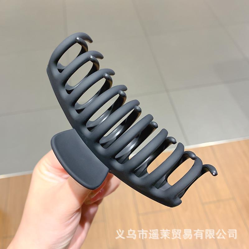 咖色磨砂抓夹女2025年新款发夹后脑勺大号发量多鲨鱼夹子发卡头饰|undefined