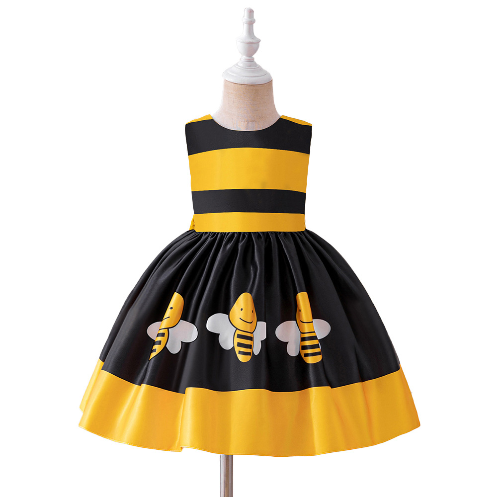 Nuevo traje de animales de abeja pequeña ropa cosplay infantil de Halloween vestido de fiesta de actuación escénica para niñas
