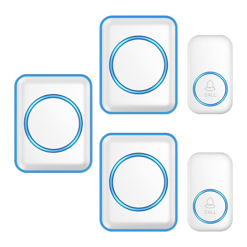 智能无线家用门铃接收器不用电池远距离电子遥控二拖三防水呼叫器