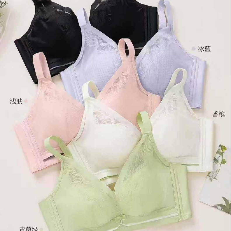 852# inventario de bajo precio de lateración de encaje cruzada sin anillo de acero ropa interior para chicas pechos pequeños mostrando un bra ajustado para mujeres grandes
