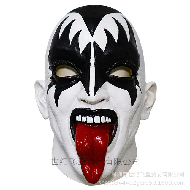 KISS Gene Simmons cantante máscara tocados de Halloween horror Crazy Music Festival Accesorios