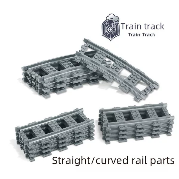 Beaver Building Blocks Train Track Series Straight/Curved Track Bulk Parts Chenghai Wholesale 98215