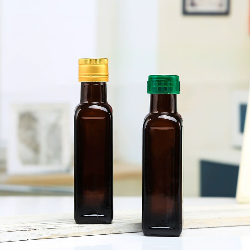 Универсальная стеклянная бутылка для оливкового масла, бутылка для рапсового масла 100 мл, бутылка для масла камелии, бутылка для масла грецкого ореха, с герметичной крышкой, непротекаемая, бутылка для перцового масла.