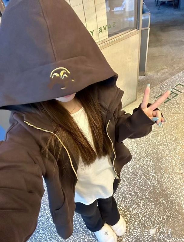 高版本LULU修身款连帽卫衣外套经典款长袖上衣运动风百搭休闲女|undefined