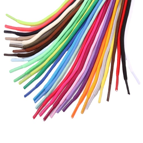 Round shoelaces wholesale 5mm thick color men's and women's shoes mountaineering running shoes round shoelaces 16 spindles
