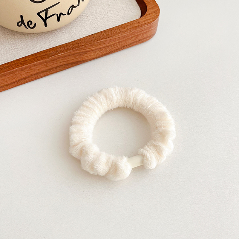 Otoño e Invierno anillo de intestino delgado elástico alto estilo coreano durable pelo no-daño felpa anillo de pelo simple Cola de Caballo cuerda de pelo cuerda de lazo de pelo femenino