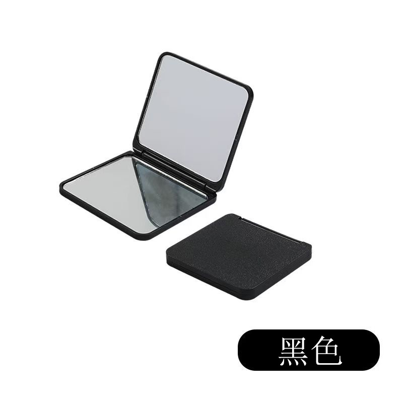 Espejo plegable portátil de doble cara con tapa, ideal para maquillaje y uso escolar o de viaje