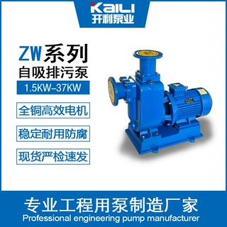 定制自吸泵ZW-3KW直联式污水抽水泵吸程高流量大防腐稳定排污泵