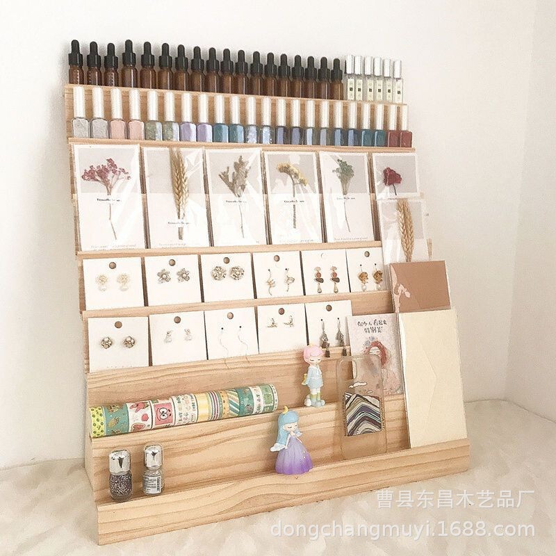 Wooden Multi-Layer Step Storage Rack Lipstick Skin Care Display Rack Solid Wood Display Rack Mobile Phone Case Nail Polish Display Rack Wooden Multi-Layer Step Storage Rack Lipstick Skin Care Display Rack Solid Wood Display Rack Mobile Phone Case Nail Polish Display Rack
