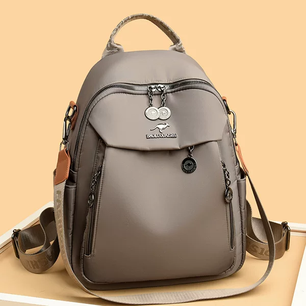 Cross-Border High-End Backpack Women's New Lightweight Oxford Cloth Student School Bag Commuting Large-Capacity Travel Backpack