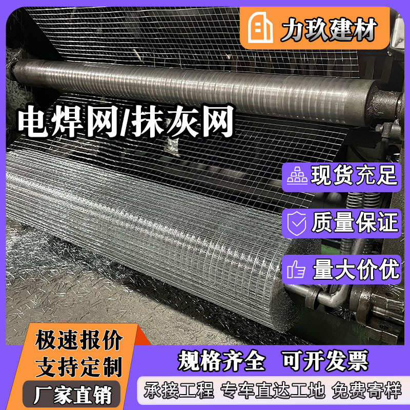 建筑批荡网出口电焊网铁丝网内外墙保温挂网现货佛山厂家防护网