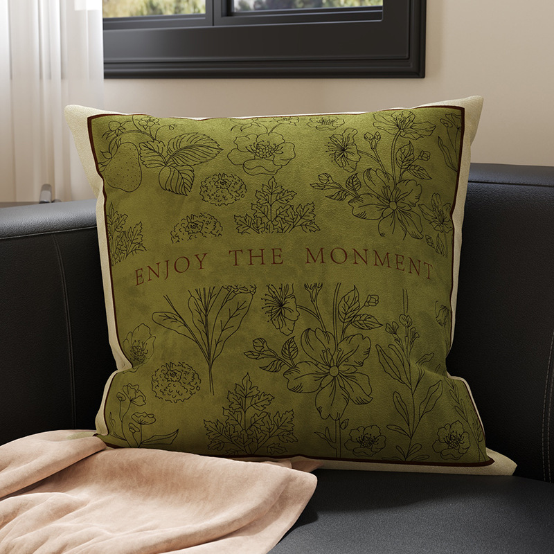 Sofá de estilo medieval almohada retro almohada doméstica cabezal de cama almohada de cama almohada de ventana con núcleo desmontable y lavable