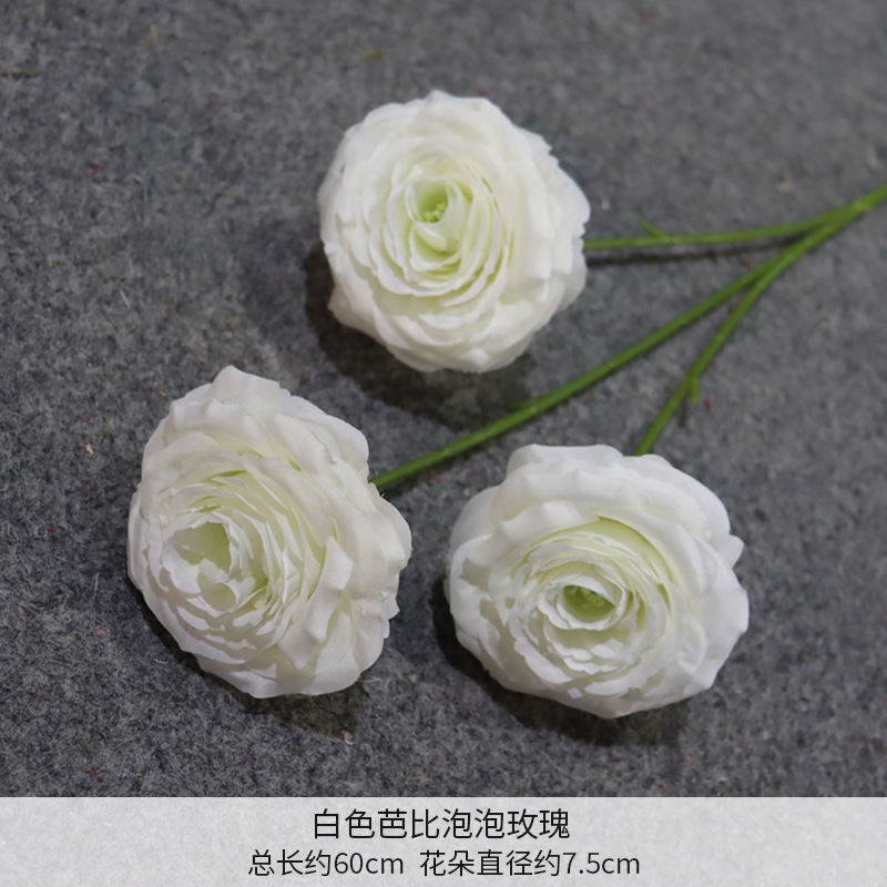 Material de flor de boda blanco brumoso artificial Misty Wedding Hall decoración camino plomo arreglo de flores techo flor artificial Flor de plástico