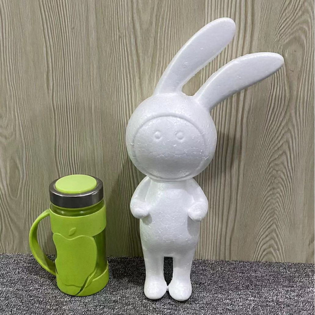 Oso de espuma directo de fábrica blanco DIY material de arreglo floral hecho a mano Día de San Valentín Rosa oso con juguete