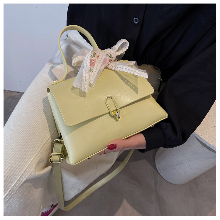New Trendy Fashion Solid Color Shoulder Messenger Square Bag display picture 16