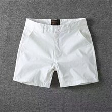 夏季休闲薄款短裤男潮含棉修身纯色三分四分分裤潮牌无弹超短裤