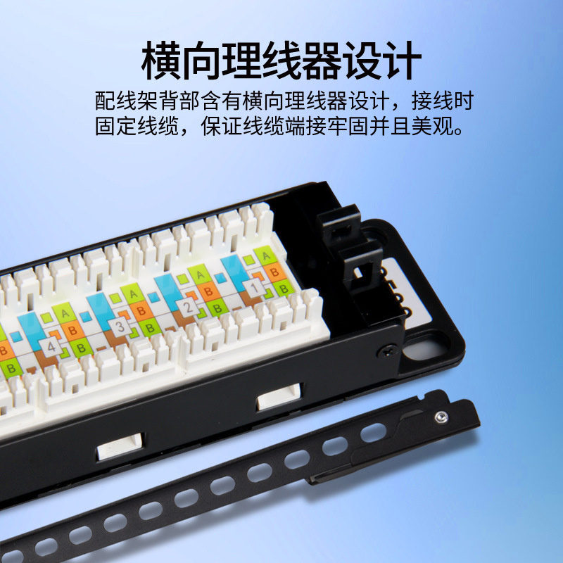 爱谱华顿六类24口RJ45配线架AP-6-04-24S-阿里巴巴