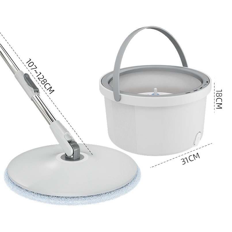 Cubo de fregona giratorio hogar perezoso absorbente limpio separación de aguas residuales lavado a mano libre fregona plana solo cubo fregona lote