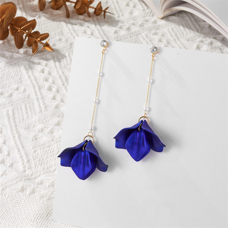 11g Weight Drop Earrings Classification 1 Pair Quantity Daily Occasion Acrylic Material 1 Pair Simple Style Leaf Patchwork Arylic Drop Earrings