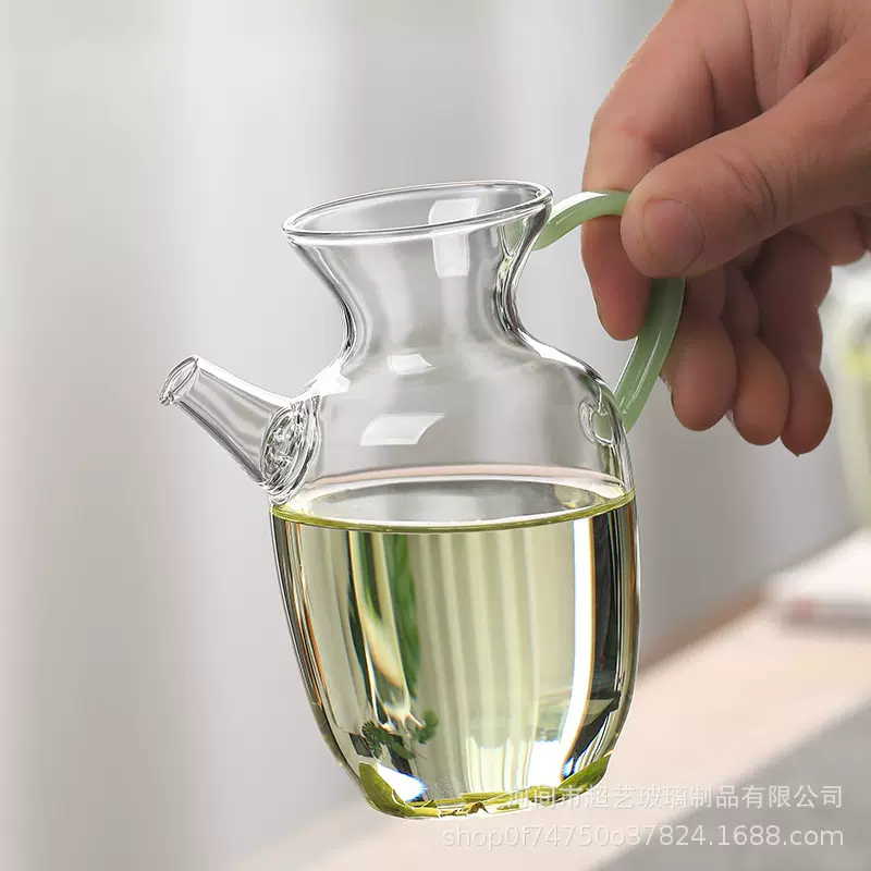 日式绿茶玻璃小宋壶花茶执壶带滤网可加热家用泡茶玻璃水壶茶具套