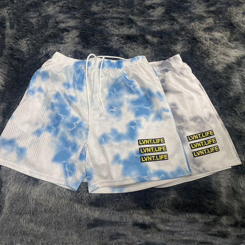 American Style LVNTLIFE Shorts with Lined Double Layer Anti-glare Sports Fitness Running Basketball Pants Fitness Quarterless Pants