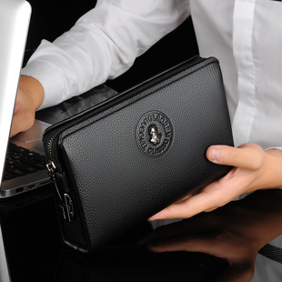 Cross-border popular handbag 2023 large capacity clutch men's bag business casual handbag new men's soft leather handbag