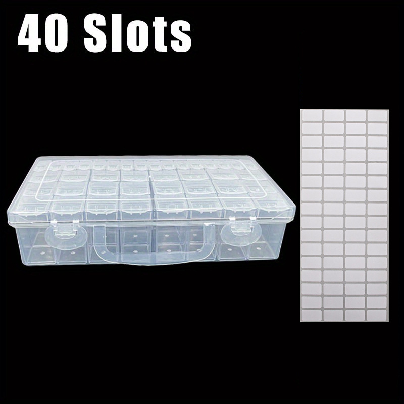 64 caja de almacenamiento de herramientas especiales a prueba de polvo caja de almacenamiento de perlas de arroz accesorios de herramientas de pintura de diamantes hechas a mano caja de plástico
