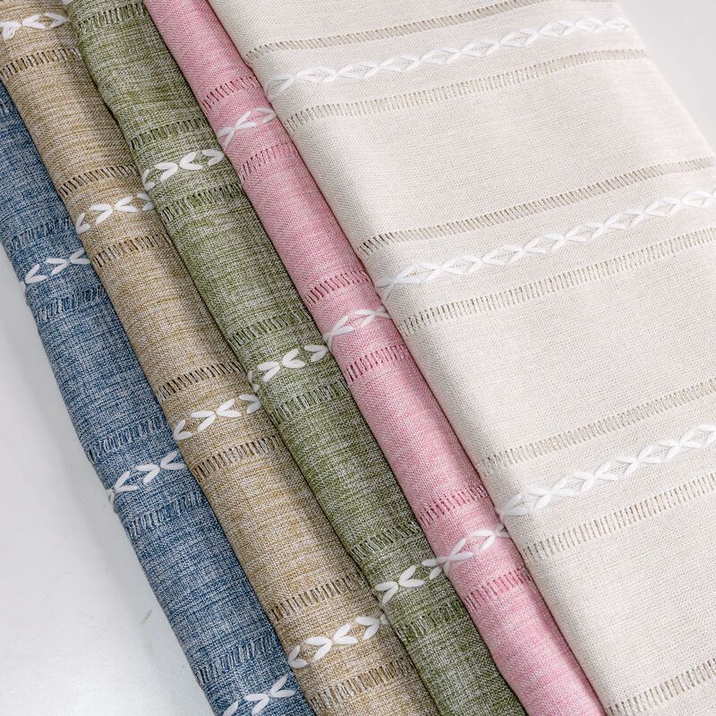 Factory direct supply cross hollow wholesale sofa curtain sofa pillow tablecloth polyester fabric simple and fresh