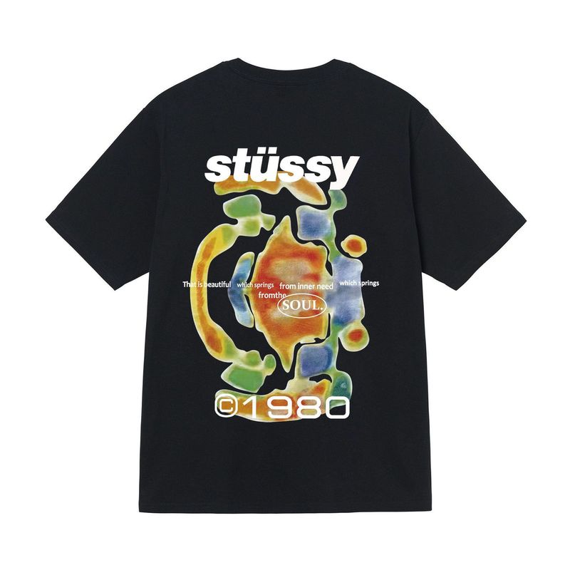 Stussy アメリカのトレンドブランド 男女兼用 ハイウェイトピュアコットン 半袖 夏 メンズ ルーズTシャツ 3つのラベル|undefined