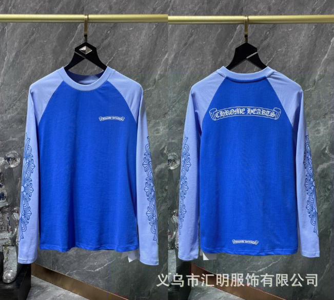 新款跨境CH克罗潮牌MattyBoy红唇十字针长袖圆领卫衣时尚百搭上衣|undefined