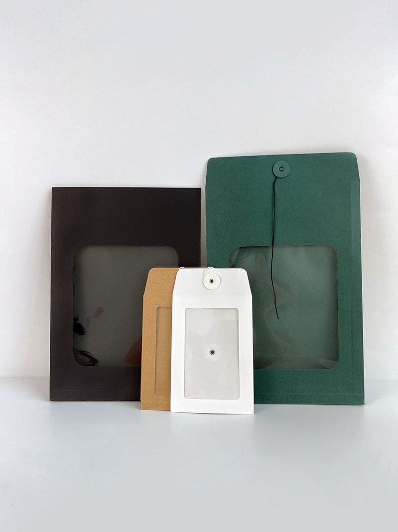 透明A4贴膜a6资料文件袋T恤衣服包装开窗塑料片装纸袋大A3A5