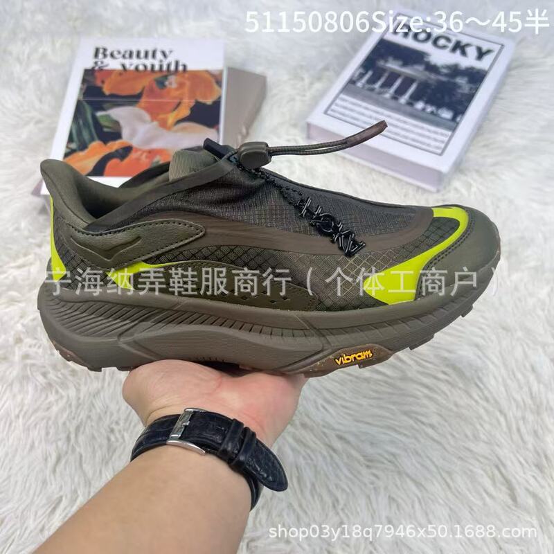 Pure Original Hoka Zipper Project Transport Men's and Women's Versatile and Comfortable Low-Top Casual Sports Shoes Original Box