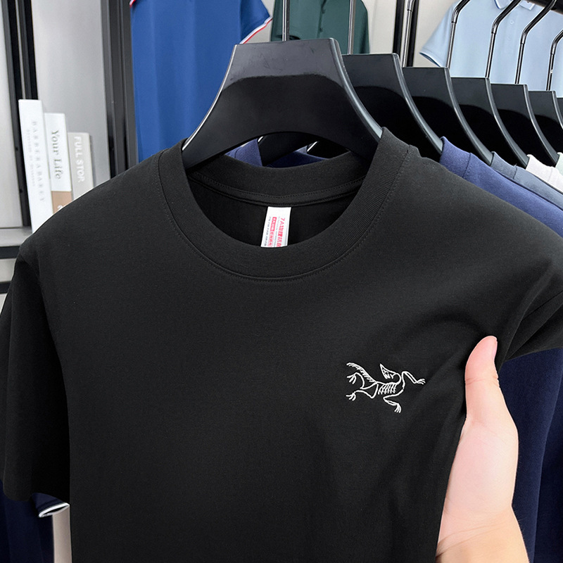 ソースファクトリーファッショナブルでカジュアルな高品質多用途プリント半袖Tシャツメンズ夏のトレンドカジュアル|undefined