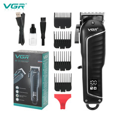 VGR683 LCD Digital Electric Hair Cutter High Power without Hair Jams USB Electric Hair Trimmer with Oil Head