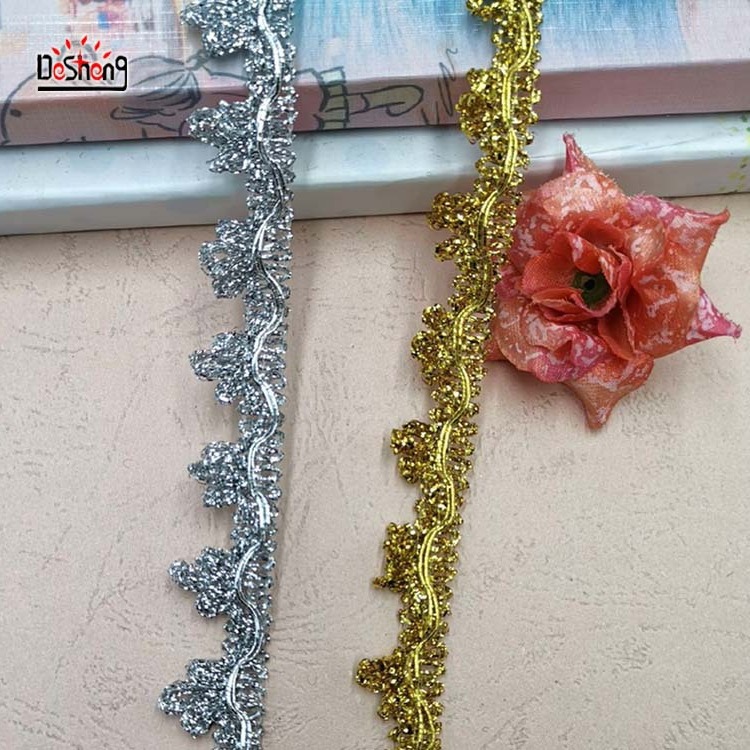 厂家直供经典款金银丝三朵花花边 民族风舞台装辅料 现货特价供应