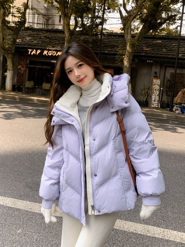 反季新国标90鹅绒服2025新款爆款鹅绒服女短款小个子冬加厚外套|undefined