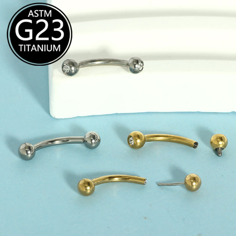 Pointed titanium steel lip stud product view