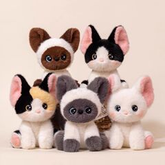 可爱三花猫毛绒玩具公仔桌伴小猫咪玩偶学习搭子陪伴小猫礼物女生