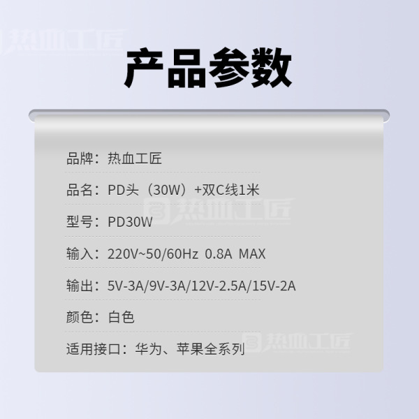 【急速充電セット】デュアルTypeCデータケーブル充電ヘッド PD30W ホットブラッドクラフトマン/TZ10|undefined