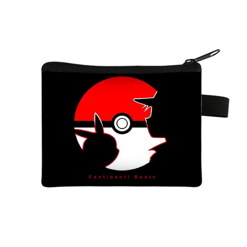  Pokémon Children's Zero Wallet Portable Card Holder Pet Spirit Cute Print Polyester Key Holder Bag
