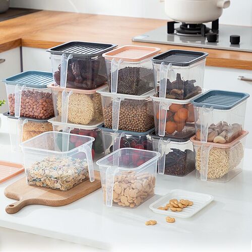 Sealed cans, plastic food cans, storage cans, storage cans, cereals, kitchen snacks, refrigerator storage boxes
