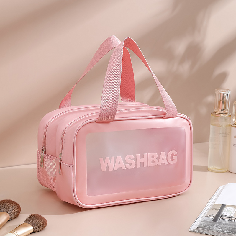 Bolsa cosmética de separación seca y húmeda, bolsa de lavado impermeable de gran capacidad, bolsa cosmética mate portátil de viaje, bolsa de almacenamiento al por mayor
