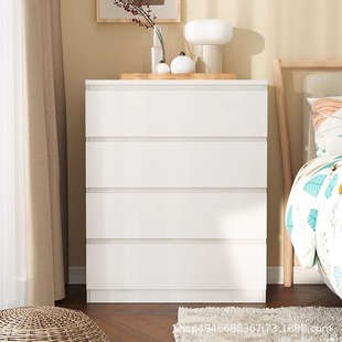 Cream Malm Chest of Drawers Combination Bedroom Bedside Drawer Cabinet Living Room Wall Solid Wood Chest of Drawers Storage Cabinet