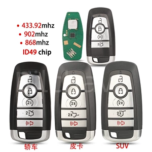 5 düyməli Ford Mondeo Explorer ağıllı kart pult açarı 434/902Mhz Id49 çip