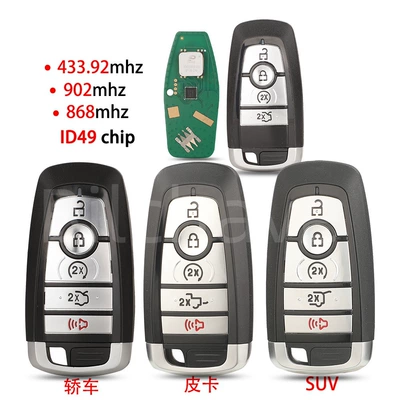 Suitable for 5-Key Ford Mondeo Explorer Smart Card Key Remote Control 434/902Mhz Id49 Chip