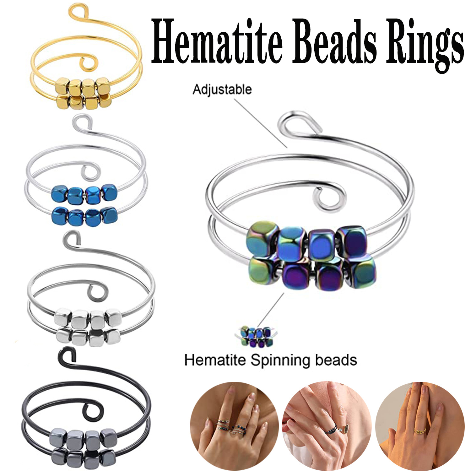 Fashion Geometric Titanium Steel Handmade Open Ring 1 Piece